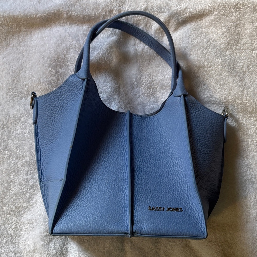 Sassy Jones Blue Leather Bag